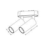 ماژول دو تایی موضعی مگنتی S.P.N LS-UT026 2*12W - Image 2